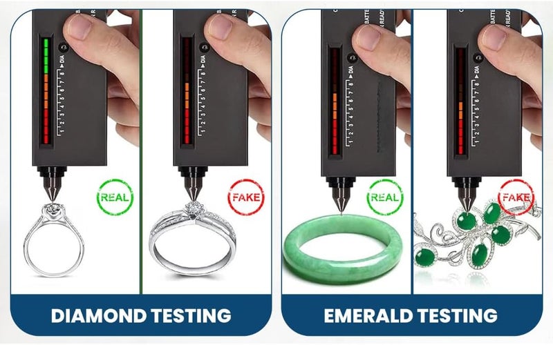 Gemtone Deluxe Jeweler's Diamond & Gemstone Analyzer Tester for Diamonds Moissanites Stones Lab-Created Simulants with Stone Gauge - Image 3